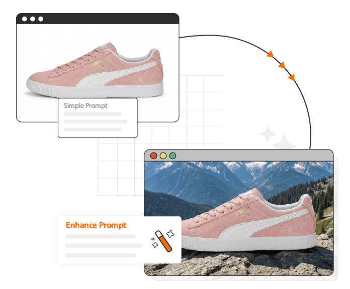 magento 2 ai product studio image generated before and after comarision of a product