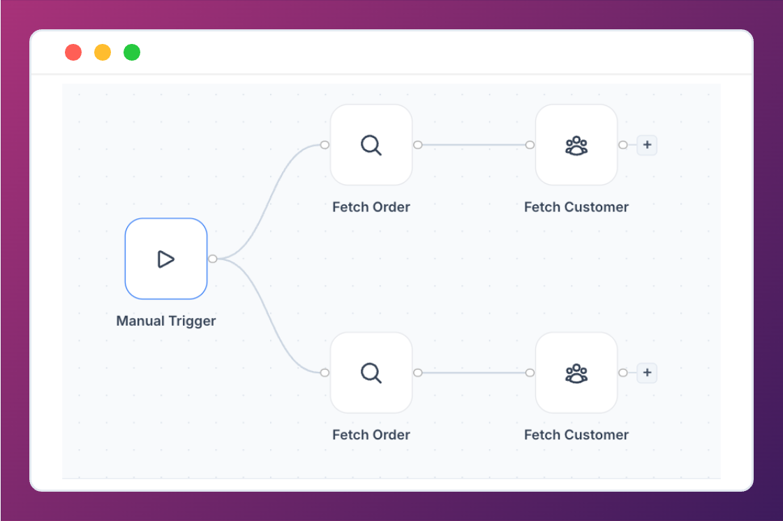 Visual Workflow Builder Workspace