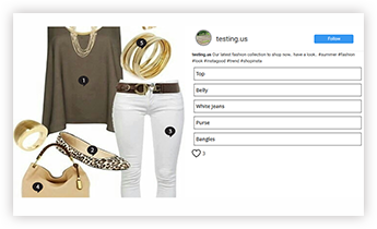 Caption with Hyperlink on Instagram popup view