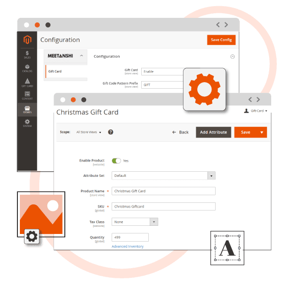 Magento 2 gift card extension configuration at Magento Admin