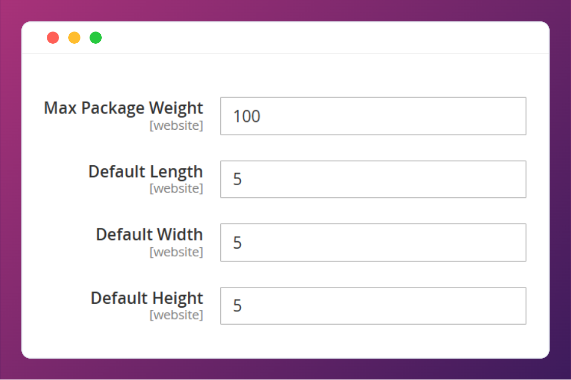 Manage multiple Canada Post shipping configuration settings from the Magento 2 admin panel.