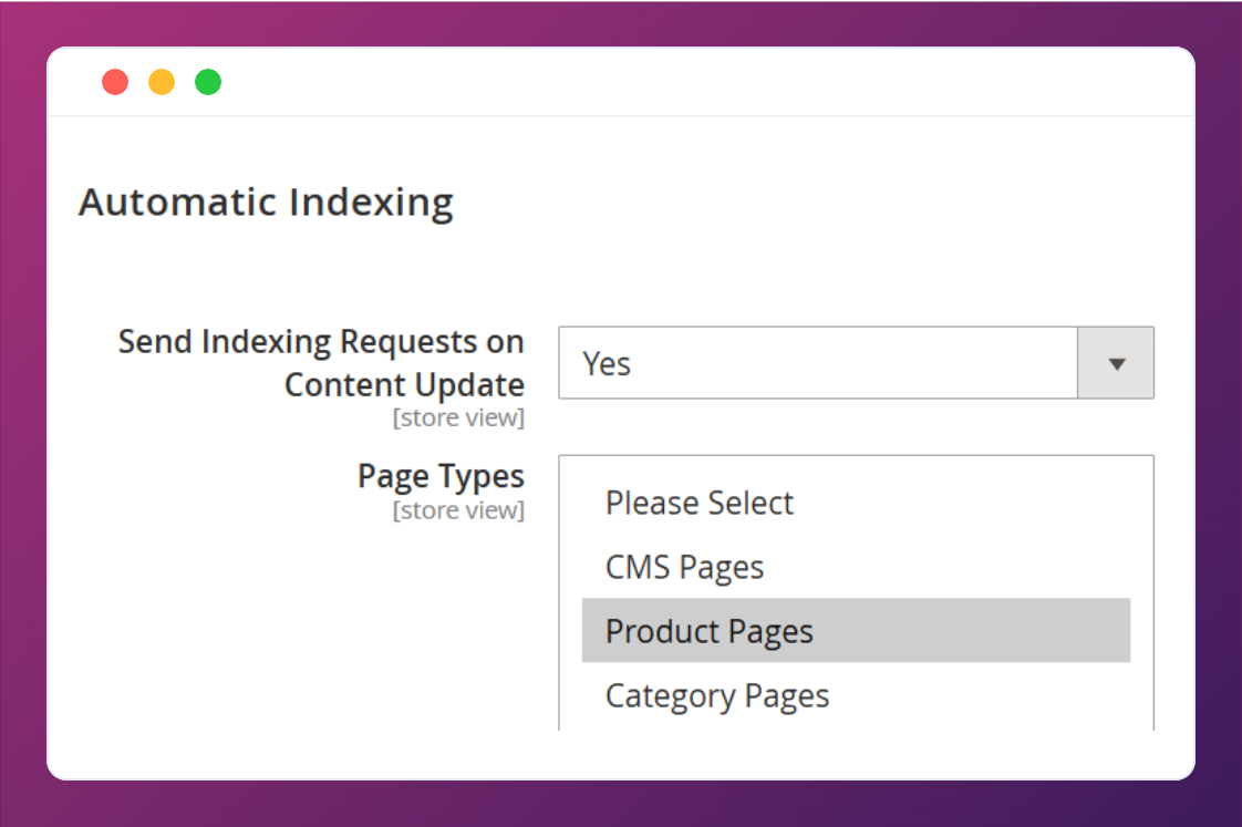 Magento 2 Google Indexing API extension to automatically submit indexing requests to Google.