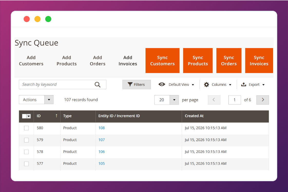 Manage and monitor the Magento 2 Zoho Inventory synchronization queue efficiently
