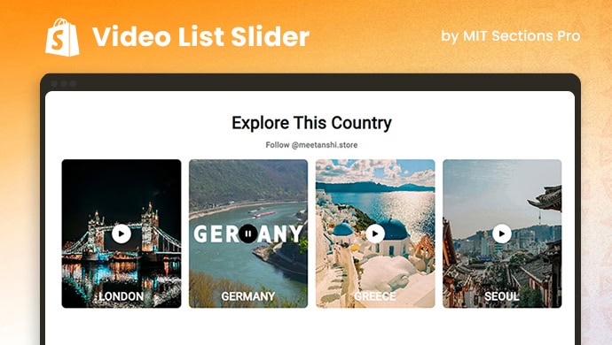 Shopify Shoppable Videos Section Preview