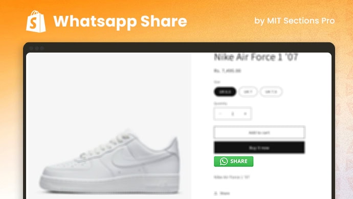 Shopify WhatsApp Share Button Section