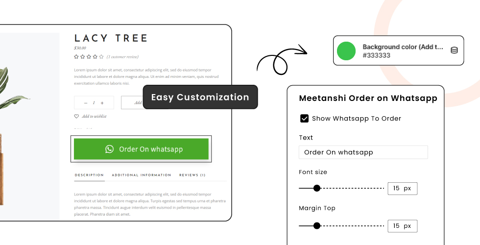 Shopify Order on WhatsApp Section Style
