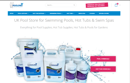 Pool Pro store homepage