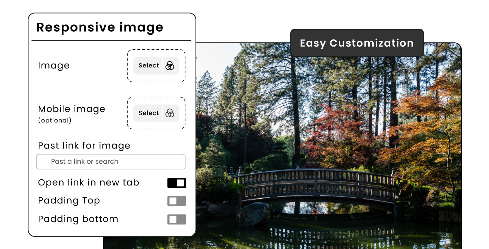 Shopify Responsive Image Section style with Configuration