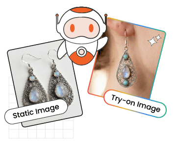 magento store product static image compared to virtual try-on
