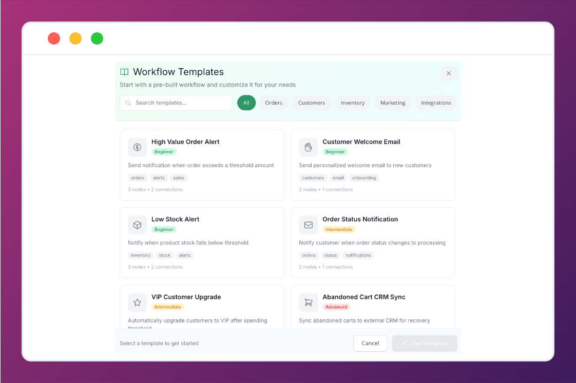 Preconfigured Automation Templates